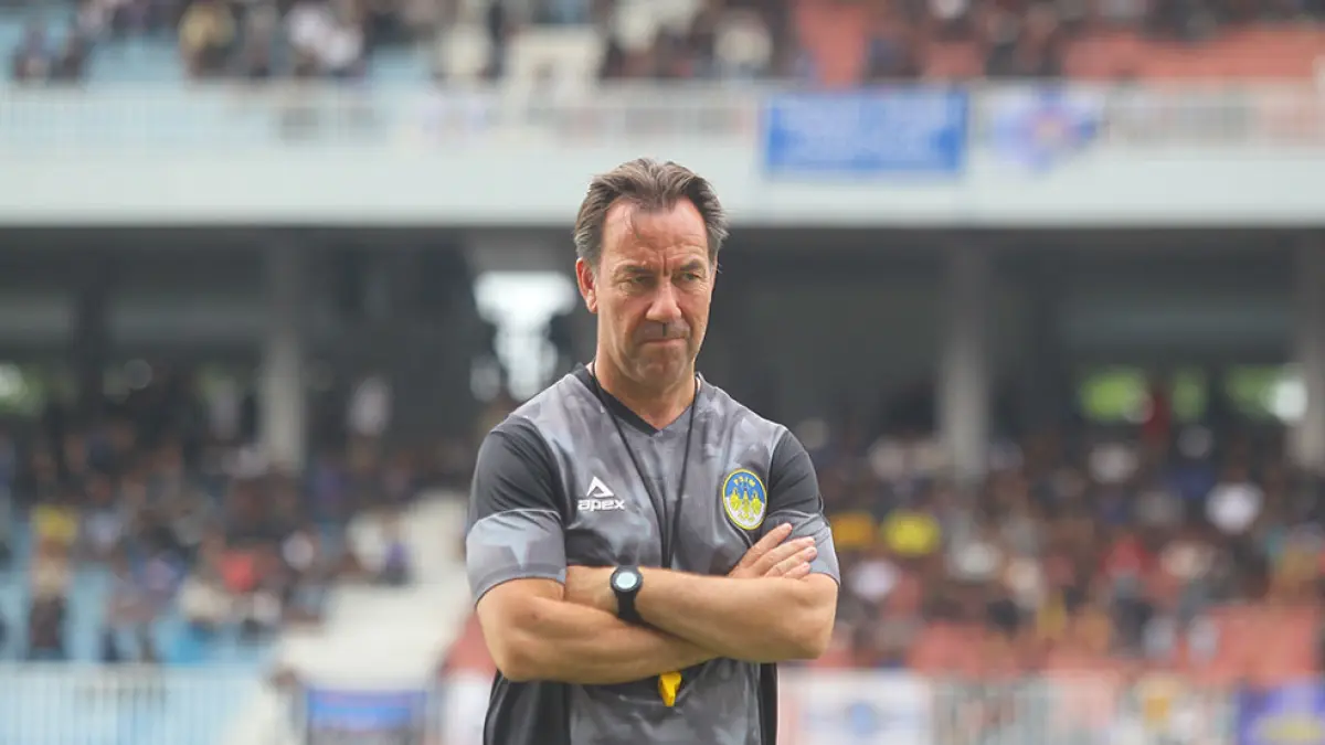 Pelatih PSIM Jogja Jean Paul van Gastel. Guntur Aga Tirtana/Radar Jogja
