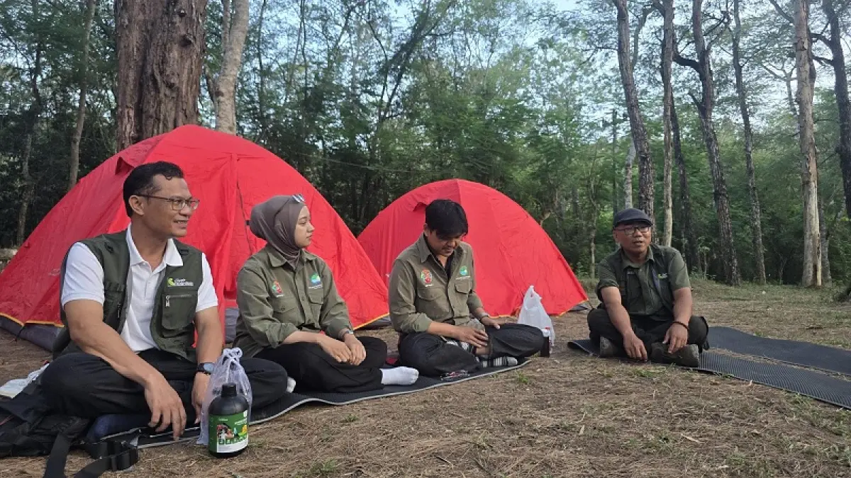 EDUKASI: Perwakilan PT Solusi Organik Indonesia saat memberikan edukasi tentang hidroponik kepada awak media di Tahura Bunder Gunungkidul, Sabtu (30/5/2026). ISTIMEWA&nbsp;
