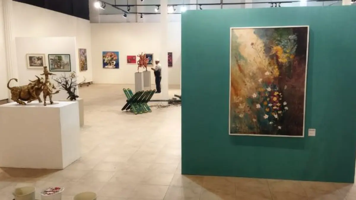 Karya para seniman yang dipamerkan di Pendhapa Art Space Minggu (31/5).&nbsp;(Cintia Yuliani/Radar Jogja)