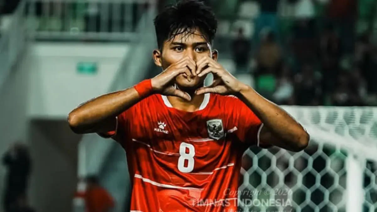 Selebrasi Arkhan Kaka setelah mencetak gol dalam kemenangan Timnas Indonesia U19 atas Myanmar U19 di Piala AFF U19 2026 di Stadion Utama Sumatra Utara pada Senin (1/6). (instagram timnas Indonesia)