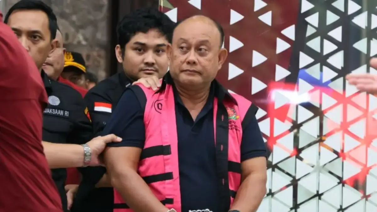 Mantan kepala Dadan Hindayana resmi di tahan Kejaksaan Agung, Jakarta, Rabu (3/6/2026). (Dery Ridwansah/ JawaPos.com)