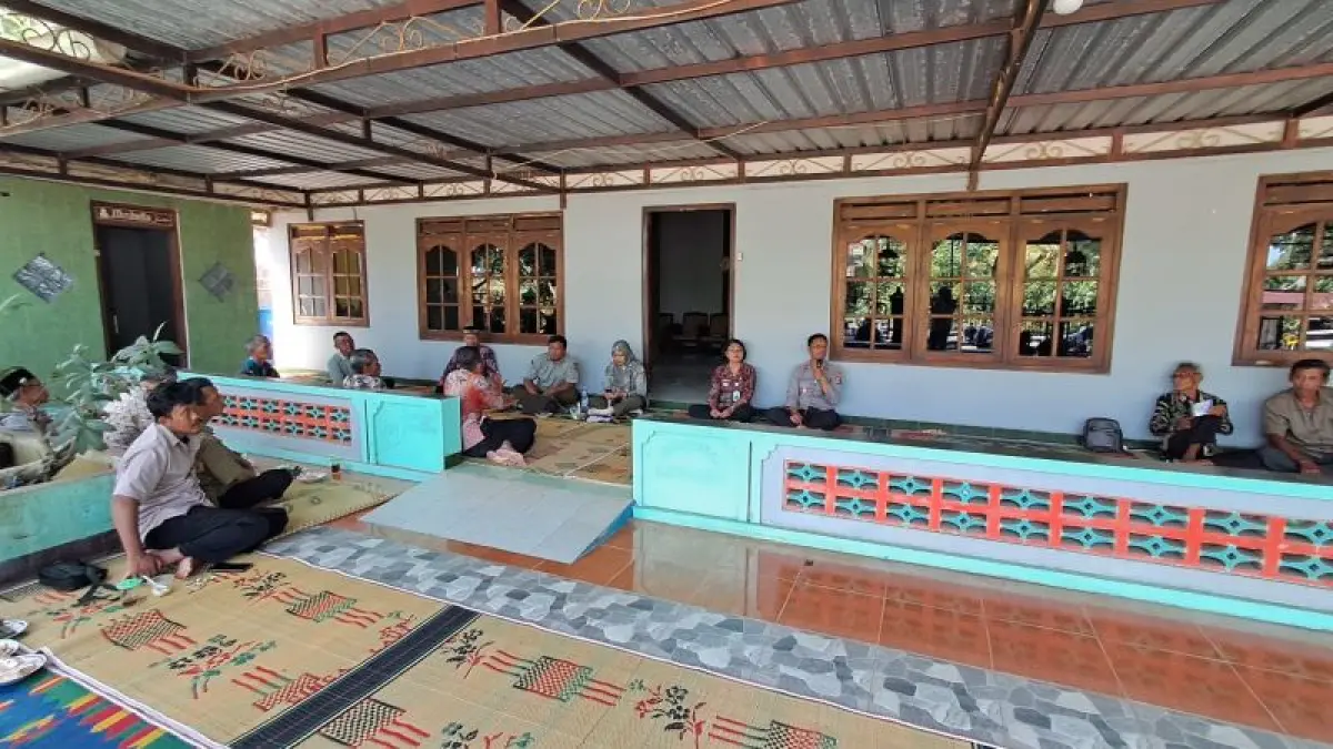 GUYUB: Pemerintah Kapanewon Panggang sedang melakukan pertemuan bersama gapoktan se-kapanewon Jumat (5/6). (Yusuf Bastiar/Radar Jogja)