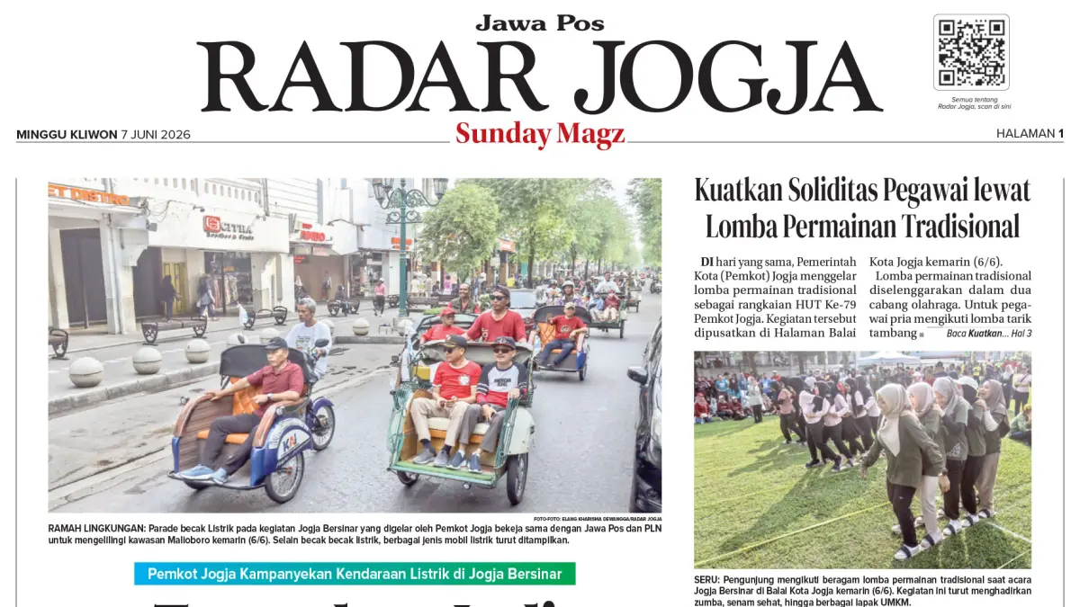 Jawapos Radar Jogja Edisi Minggu, 7 Juni 2026