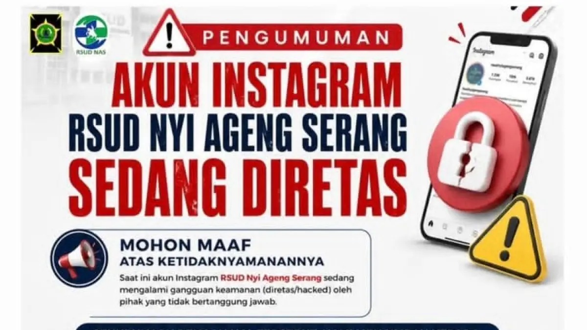 TANGKAPAN LAYAR Instgaram RSUD Nyi Ageng Serang yang diretas.