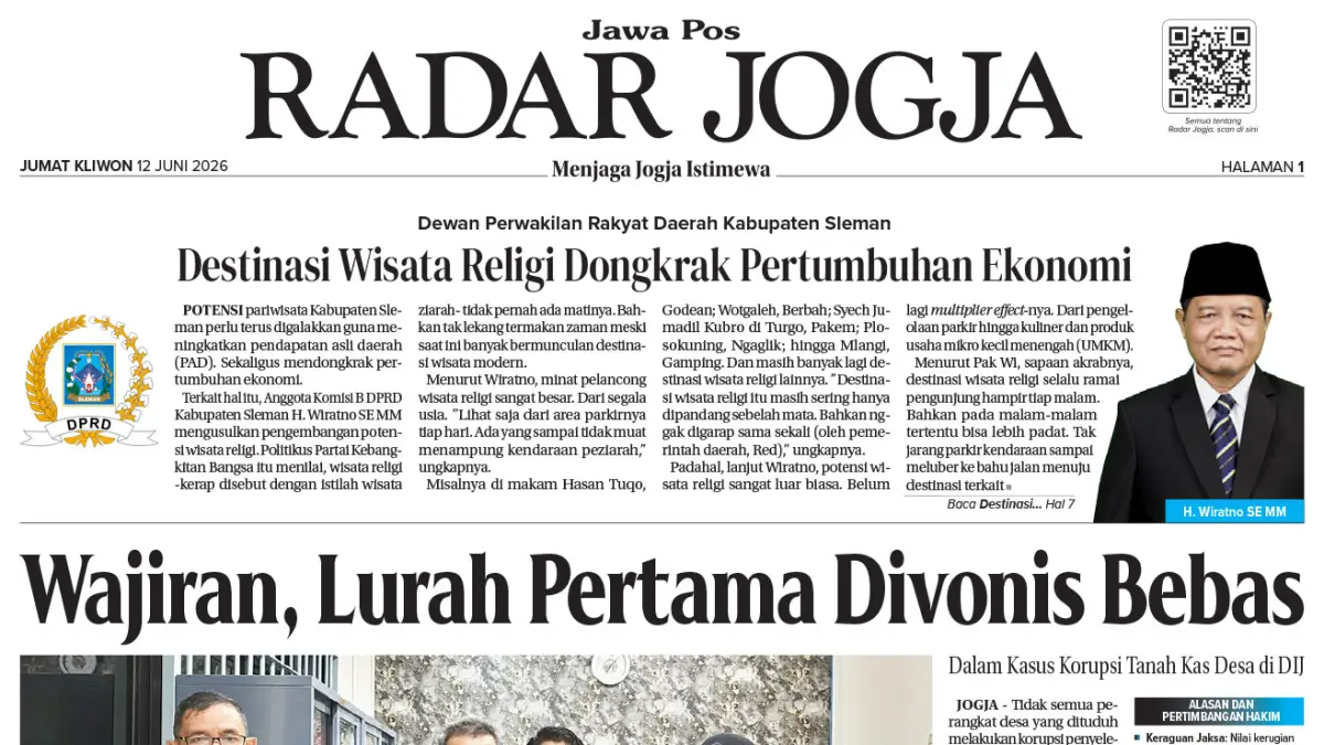 JAWA POS - RADAR JOGJA, EDISI JUMAT, 12 JUNI 2026