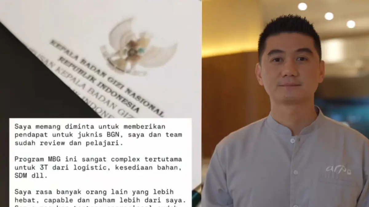 Tanggapan Chef Arnold soal ditawari 
