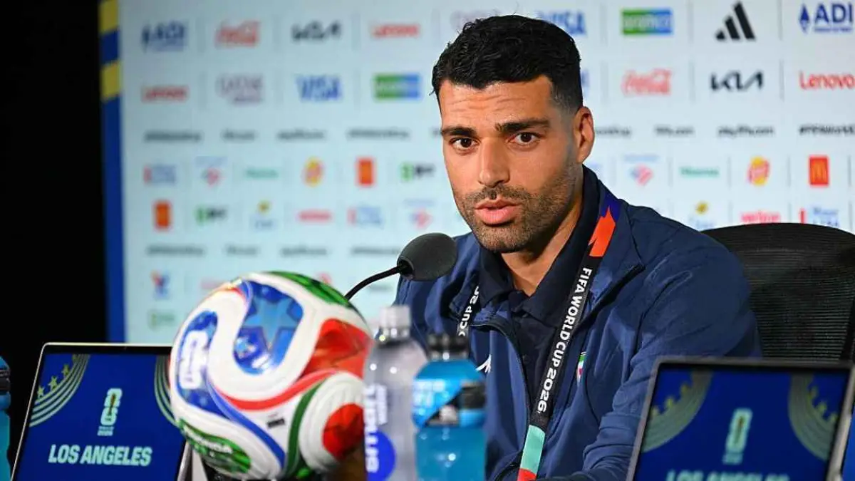 Pemain Iran, Mehdi Taremi tegaskan tim nasional bermain di Piala Dunia untuk semua warga Iran. (getty images)