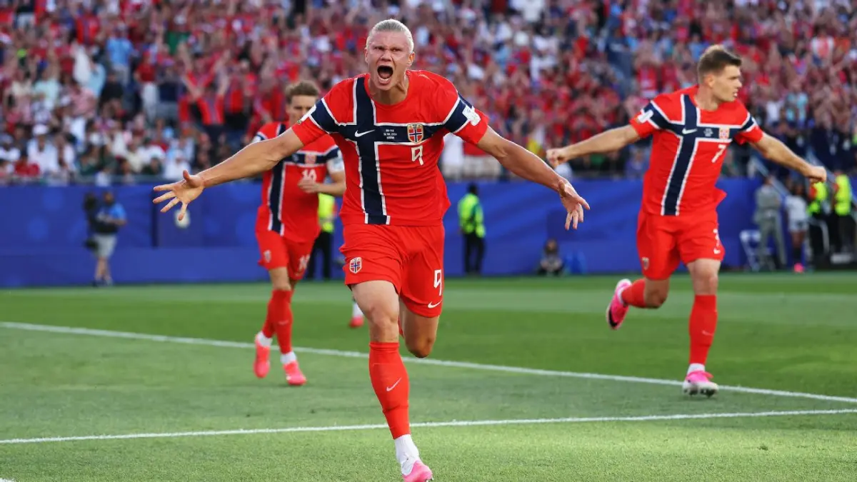 Erling Haaland cetak brace dalam kemenangan 4-1 Norwegia atas Irak di Piala Dunia 2026.