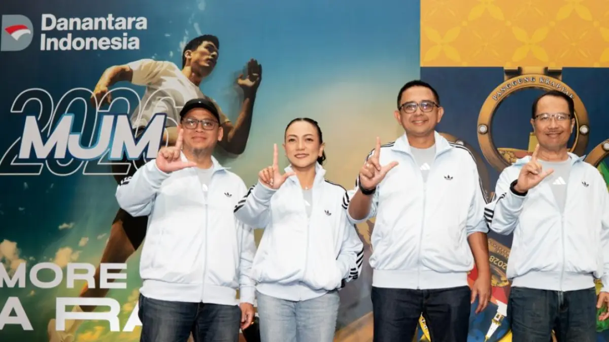 Dari kiri, Pandu Bagus Buntaran, Astri Abyanti, Adhika Vista, dan Imam Pratanadi di acara press conference MJM 2026, Kamis 18 Juni 2026. (iwa ikhwanudin/Radar Jogja) 
