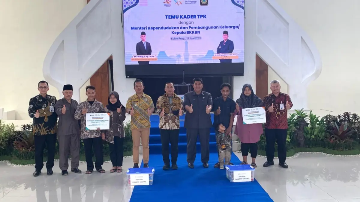 Mendukbangga Wihaji menyapa kader se-Kulon Progo yang hadir di Taman Budaya Kulon Progo