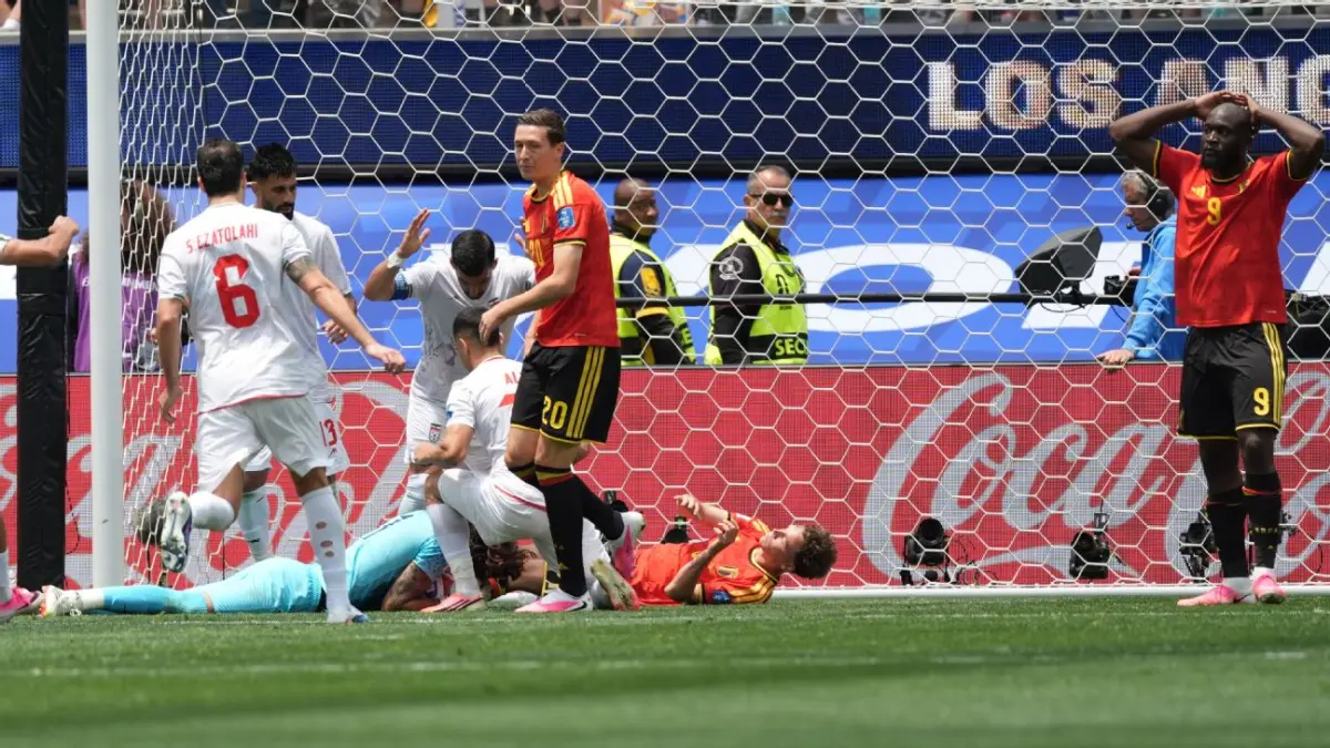 Belgia ditahan imbang Iran dalam pertandingan kedua fase grup Piala Dunia 2026 pada Senin (22/6/2026).