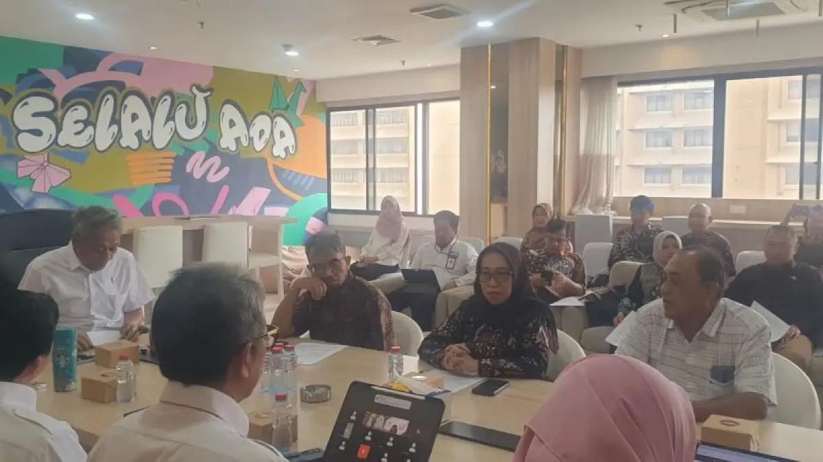 KONSULTASI:&nbsp;Jajaran DPRD Kota Jogja saat melakukan audiensi di Kantor Kementerian Sosial, Jakarta pada Senin (22/6). (DOKUMENTASI HUMAS DPRD KOTA JOGJA)