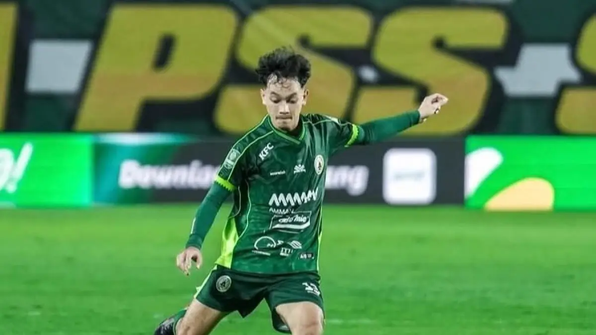 Pemain muda PSS Sleman Muhammad Fariz. 