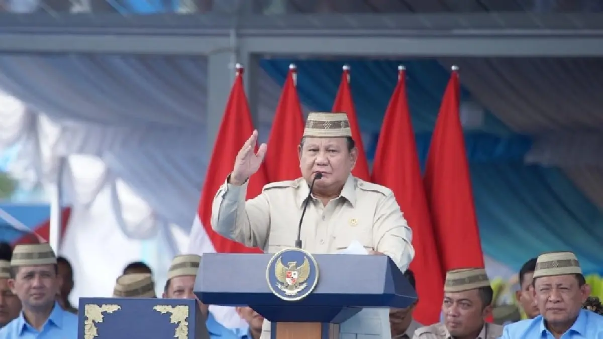 Presiden Prabowo Subianto ketika hadir