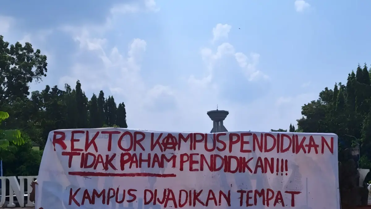 Spanduk protes mahasiswa di UNY - Dokumentasi Aliansi Mahasiswa UNY
