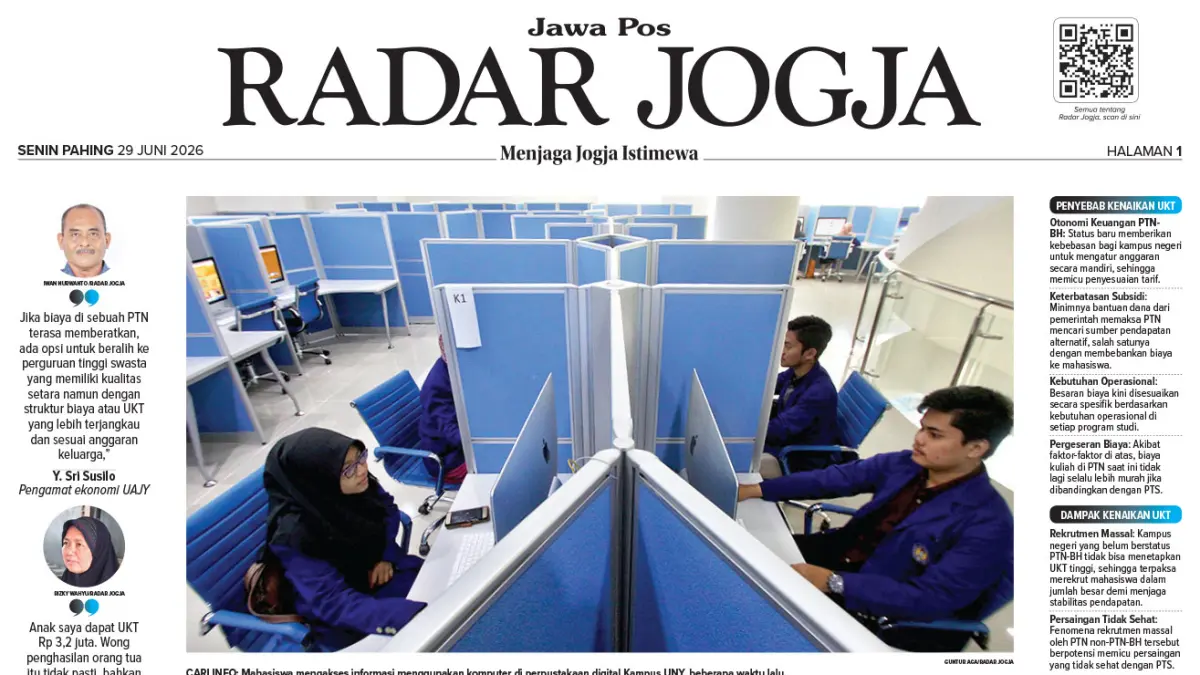 JAWA POS - RADAR JOGJA, EDISI SENIN, 29 JUNI 2026