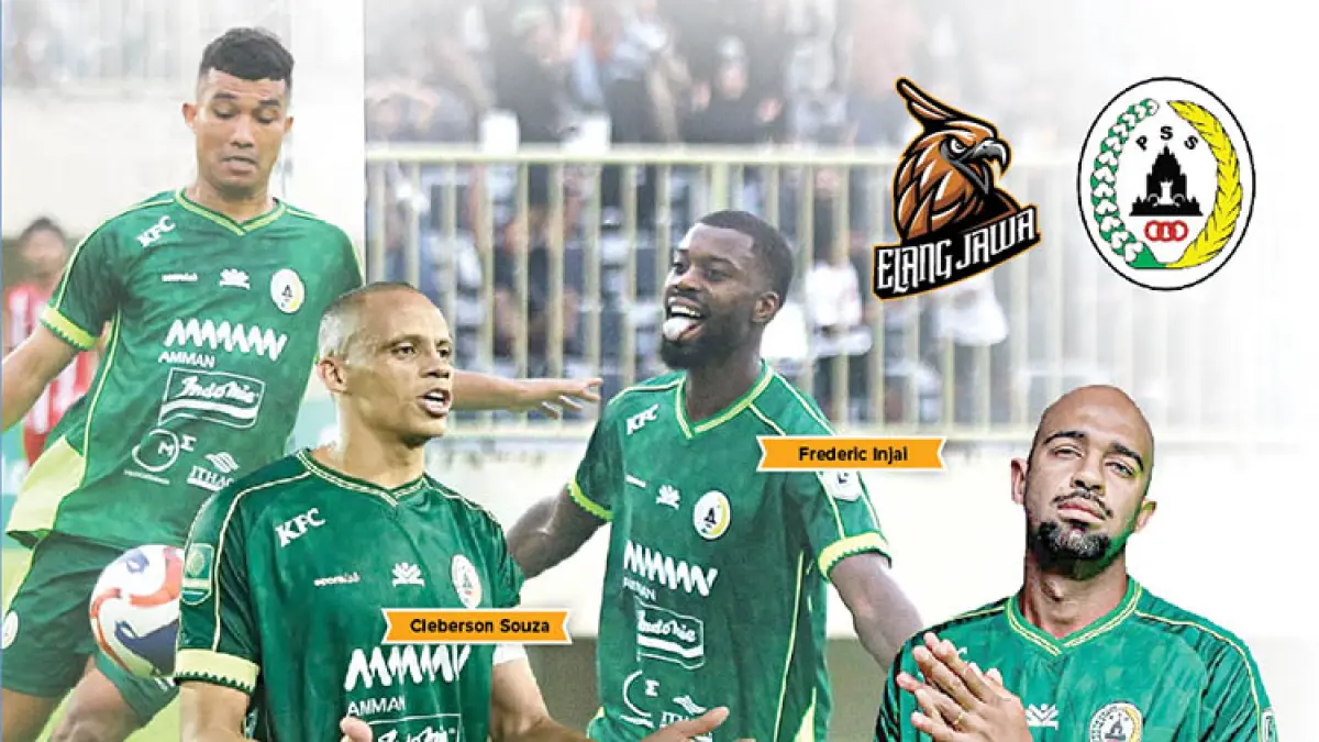 DIPERTAHANKAN: Teka-teki nasib empat pemain asing PSS Sleman, Gustavo Tocantins, Cleberson Souza, Frederic Injai, dan Lucas Gama menemui titik terang. Keempat legiun asing itu kemungkinan besar akan tetap dipertahankan. (Foto: Guntur Aga Tirtana/Radar Jogja, Dokumentasi PSS Sleman)