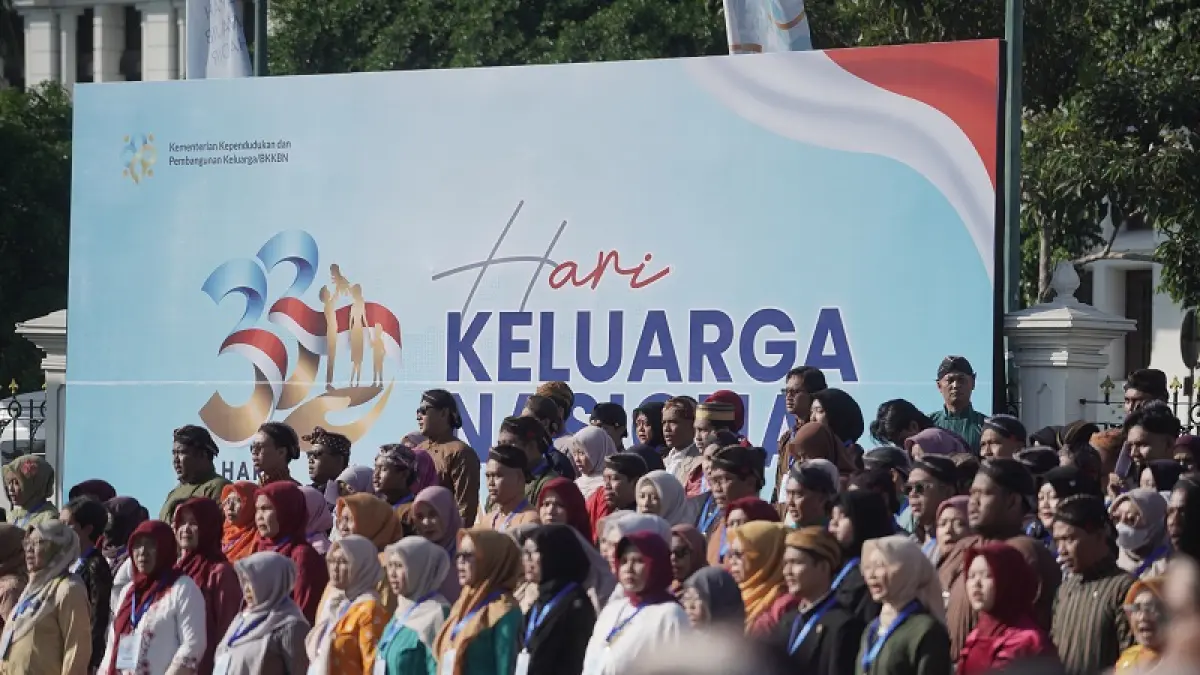 Suasana upacara peringatan Hari Keluarga Nasional (Harganas) ke-33 yang digelar di Benteng Vredeburg, Jogja. Humas Pemprov DIY