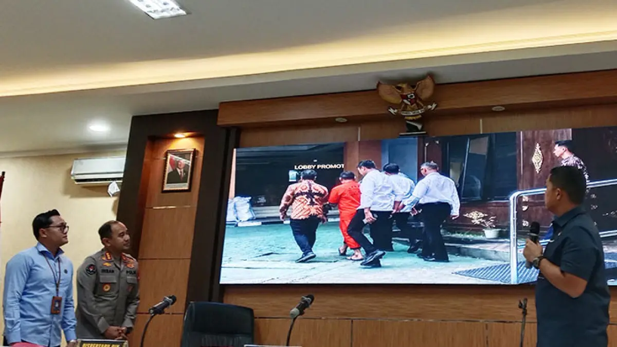 Jumpa pers Polda DIY pada tindak pidana korupsi. (Delima Purnamasari/Radar Jogja)