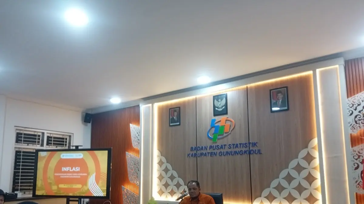 PEMAPARAN: Rilis laju inflasi di Kantor BPS Gunungkidul, Rabu (1/7/2026). Dzika Fajar/Radar Jogja
