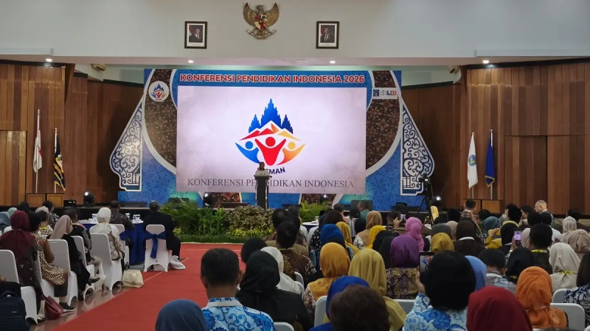 SEREMONI: Sesi Konferensi Pendidikan Indonesia 2026 yang berlangsung di Auditorium UNY, Kamis (2/7/2026). Fahmi Fahriza/Radar Jogja