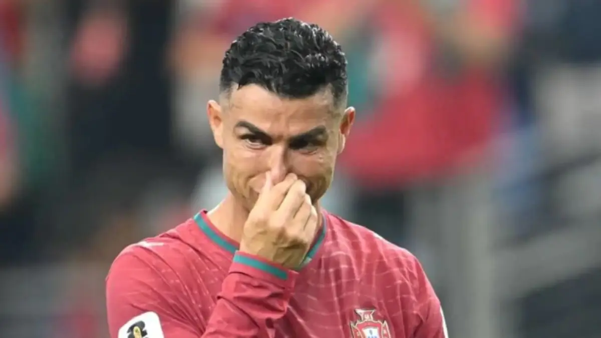 Ekspresi Cristiano Ronaldo setelah tersingkir dari Piala Dunia 2026