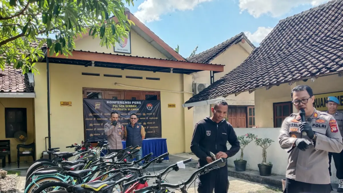 Ungkap kasus tindak pidana pencurian oleh Polsek Berbah - Delima Purnamasari/Radar Jogja