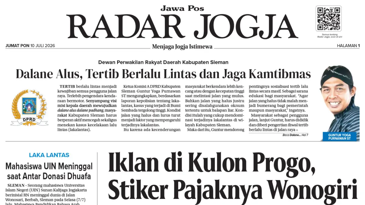 JAWA POS - RADAR JOGJA, EDISI JUMAT, 10 JULI 2026