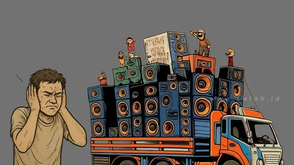 Ilustrasi sound horeg.