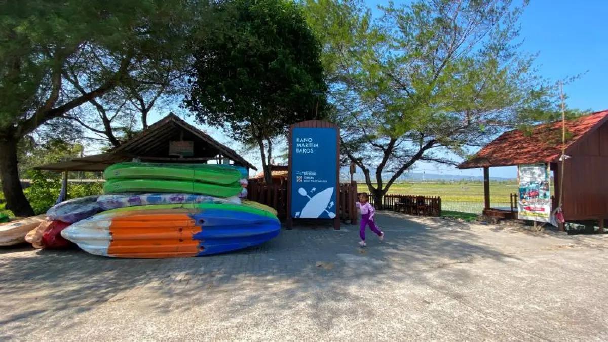 Objek Wisata Kano Maritim Baros di Kapanewon Kretek, Kabupaten Bantul. (Cintia Yuliani/Radar Jogja)