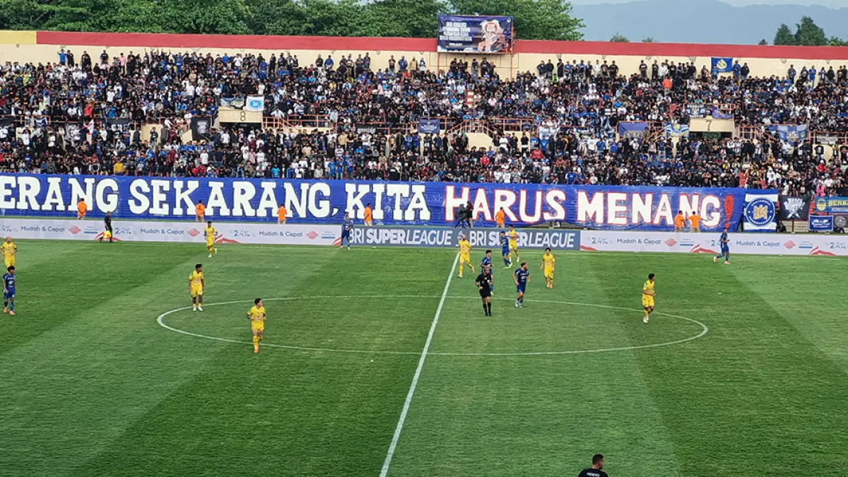 PSIM Jogja saat bermain di Stadion Sultan Agung, Bantul. Fahmi Fahriza/Radar Jogja
