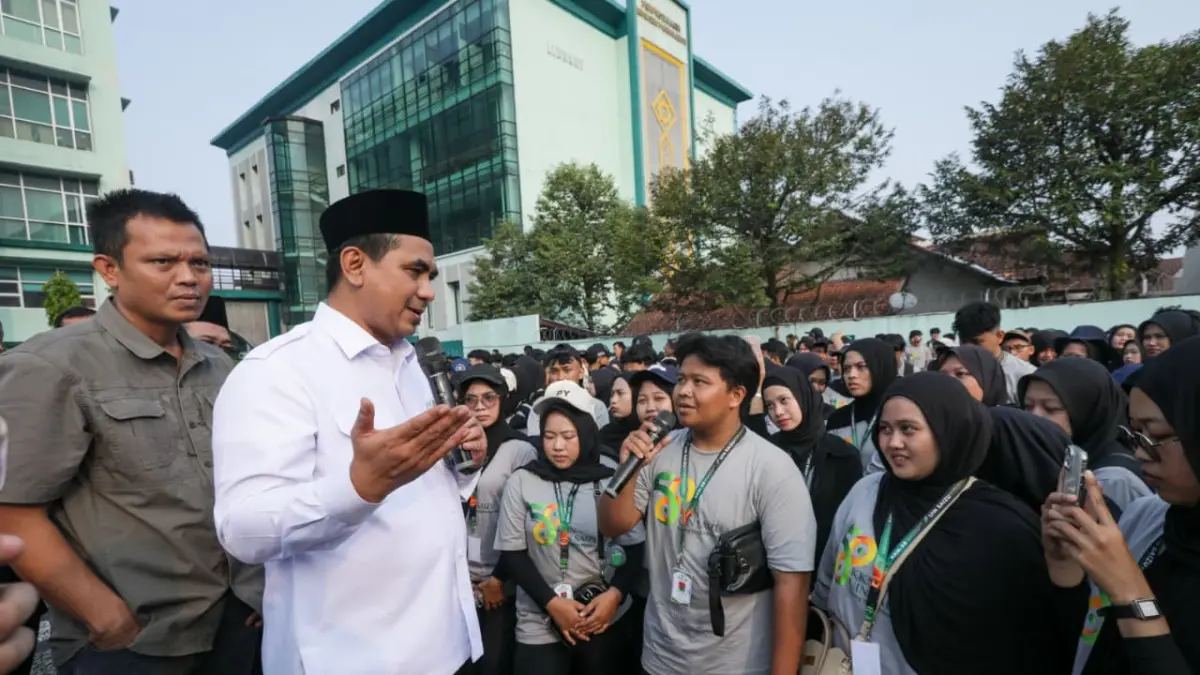  Taj Yasin saat menghadiri Pelepasan Mahasiswa KKN Berdampak Angkatan ke-58 UIN Prof. KH. Saifuddin Zuhri 
