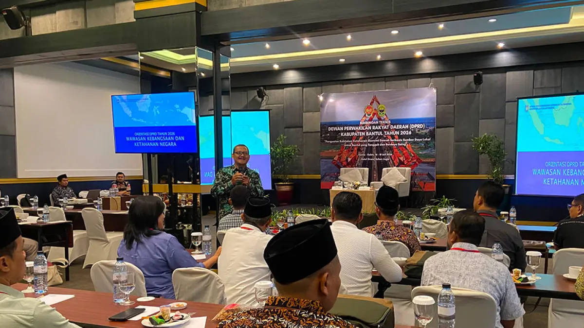 Anggota DPRD Bantul tengah mengikuti paparan dari narasumber. Cintia Yuliani/Radar Jogja
