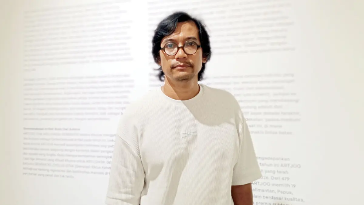 HAMPIR DUA DEKADE: Heri Pemad, sudah 19 tahun ia menjadi promotor event sekaligus Direktur Utama ARTJOG. Yusuf Bastiar/Radar Jogja  