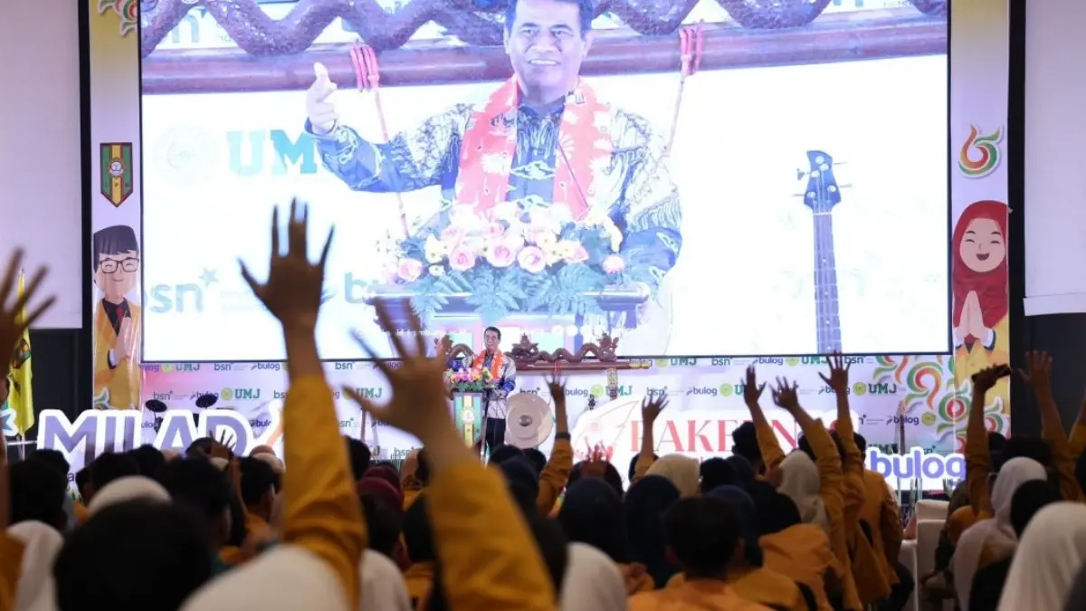 MOTIVATOR: Mentan Amran Sulaiman saat menghadiri resepsi milad ke-65 Ikatan Pelajar Muhammadiyah (IPM) di Jakarta, Sabtu (18/7/2026). (ISTIMEWA)