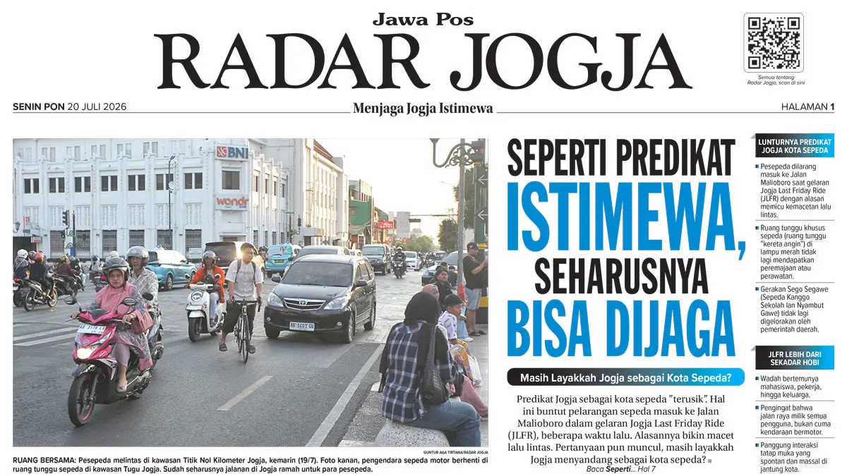 JAWA POS - RADAR JOGJA, EDISI SENIN, 20 JULI 2026