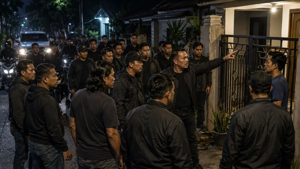 Ilustrasi debt collector datangi rumah warga