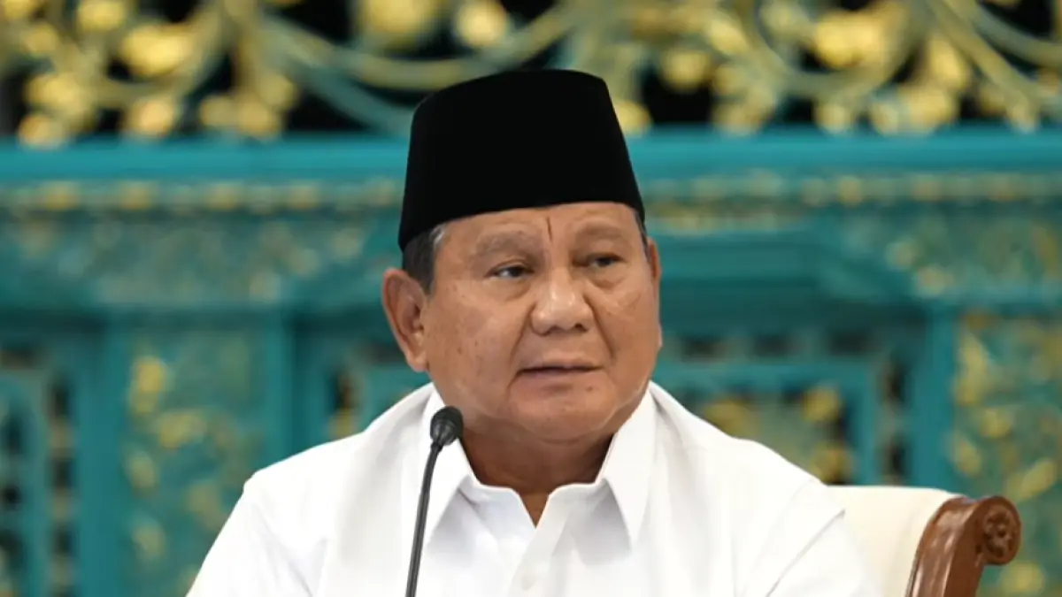 Presiden RI Prabowo Subianto. (Tangkapan Youtube Sekretariat Negara)