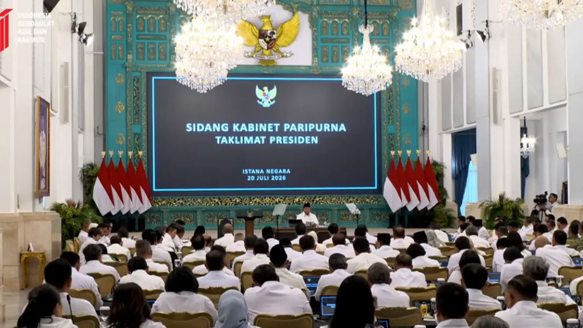 Sidang Kabinet Paripurna di Istana Negera, Senin (20/7/2026).