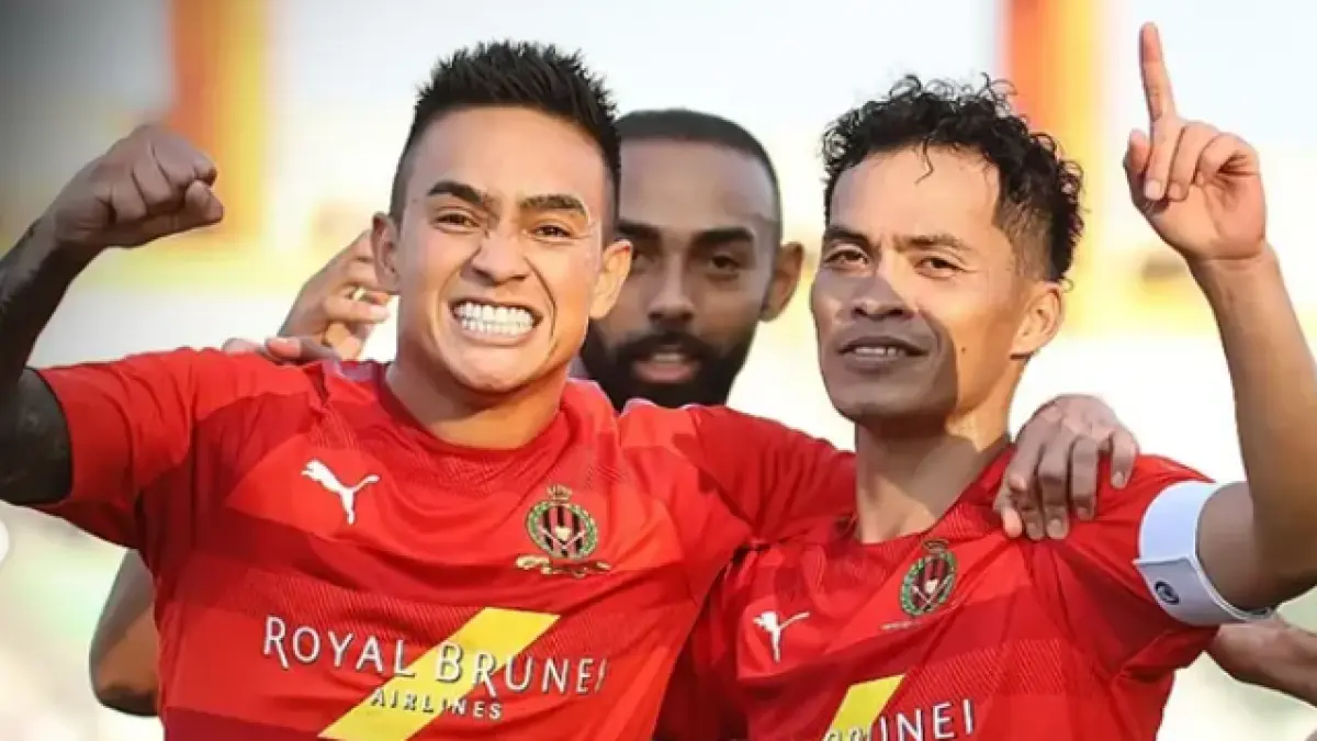 Selebrasi para pemain DPMM FC dalam hasil imbang melawan Tampines Rovers di Piala Presiden 2026.