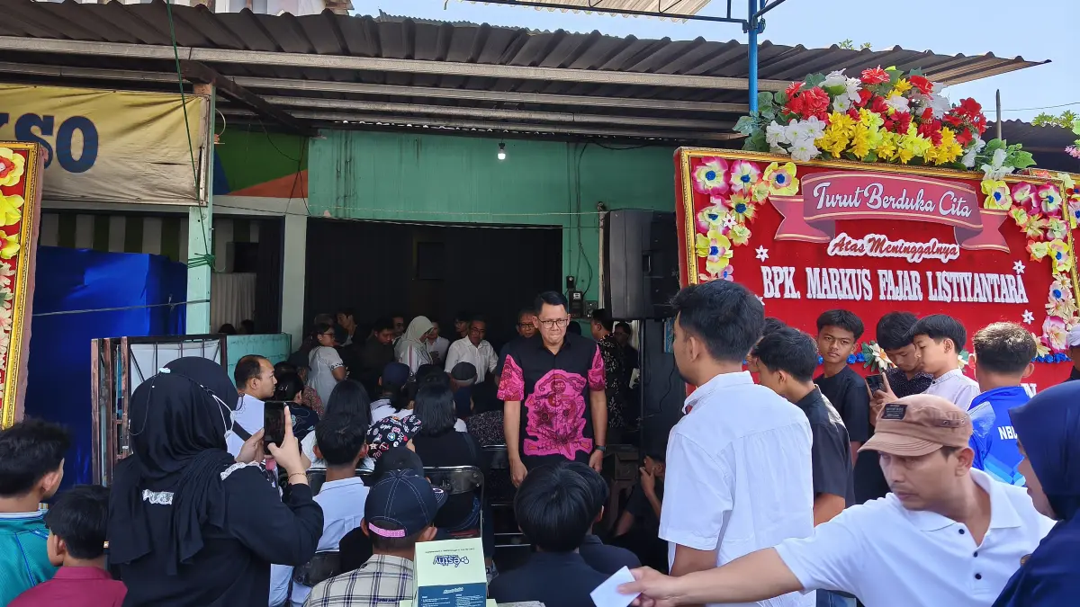 Suasana di rumah duka Fajar Listiyantara. (Fahmi Fahriza/Radar Jogja)