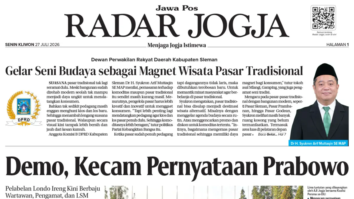 JAWA POS - RADAR JOGJA, EDISI SENIN, 27 JULI2026