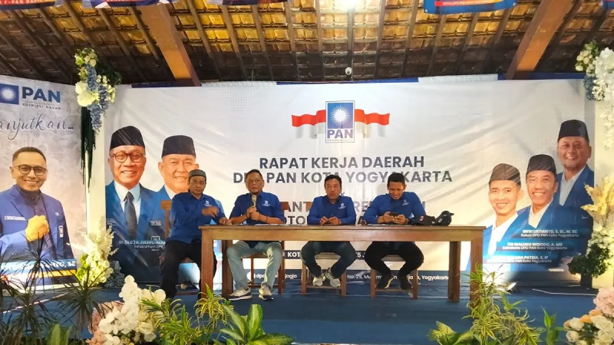 KONSOLIDASI: Suasana rapat kerja daerah (rakerda) DPD PAN Kota Jogja yang diselenggarakan pada Sabtu (26/7/2026). DOKUMENTASI DPD PAN KOTA JOGJA
