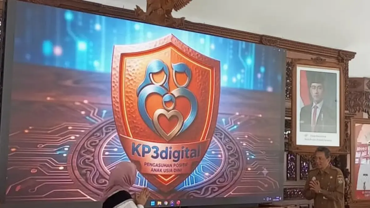 Peluncuran KP3 Digital pada kegiatan Sosialisasi Pencegahan Perundungan, Kekerasan, dan Intoleransi di Lingkungan Sekolah Tahun 2026 di Pendopo Pengabdian, Senin (27/7)