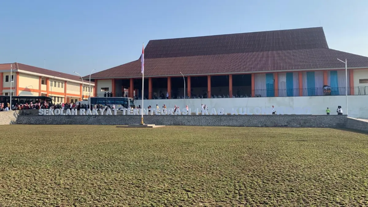SIAP: Area lapangan sekolah rakyat telah rampung pengerjaannya. (ANOM BAGASKORO/RADAR JOGJA)