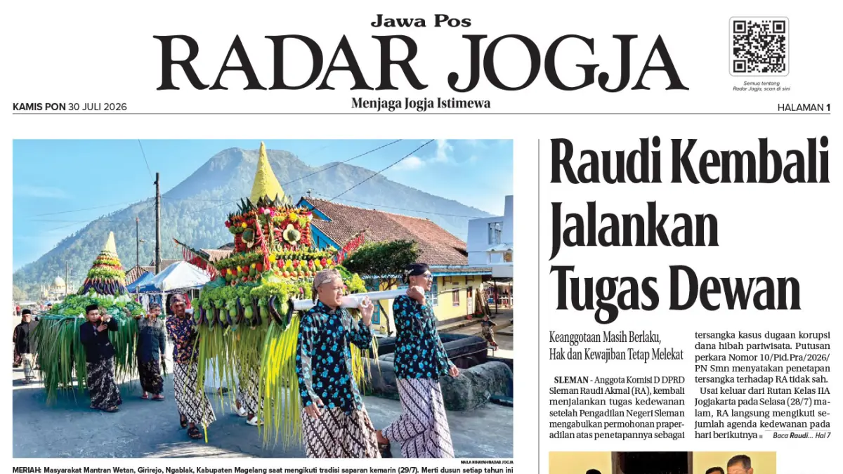 RADAR JOGJA EDISI KAMIS, 30 JULI 2026