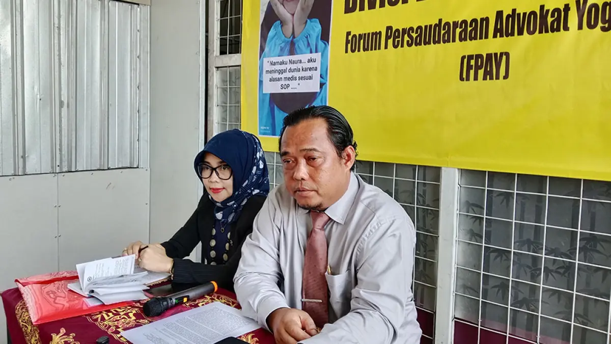 Kuasa hukum keluarga korban, Purnomo Susanto. Delima Purnamasari/Radar Jogja
