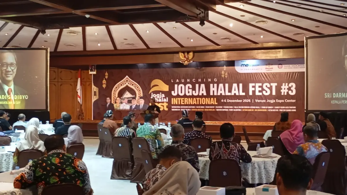 Launching Jogja Halal Festival (JHF) 2026 yang diselenggarakan di Balai Mataram, Kantor Bank Indonesia Jogjakarta, Kamis (30/7/2026). (Foto: Iwan Nurwanto/Radar Jogja)&nbsp;