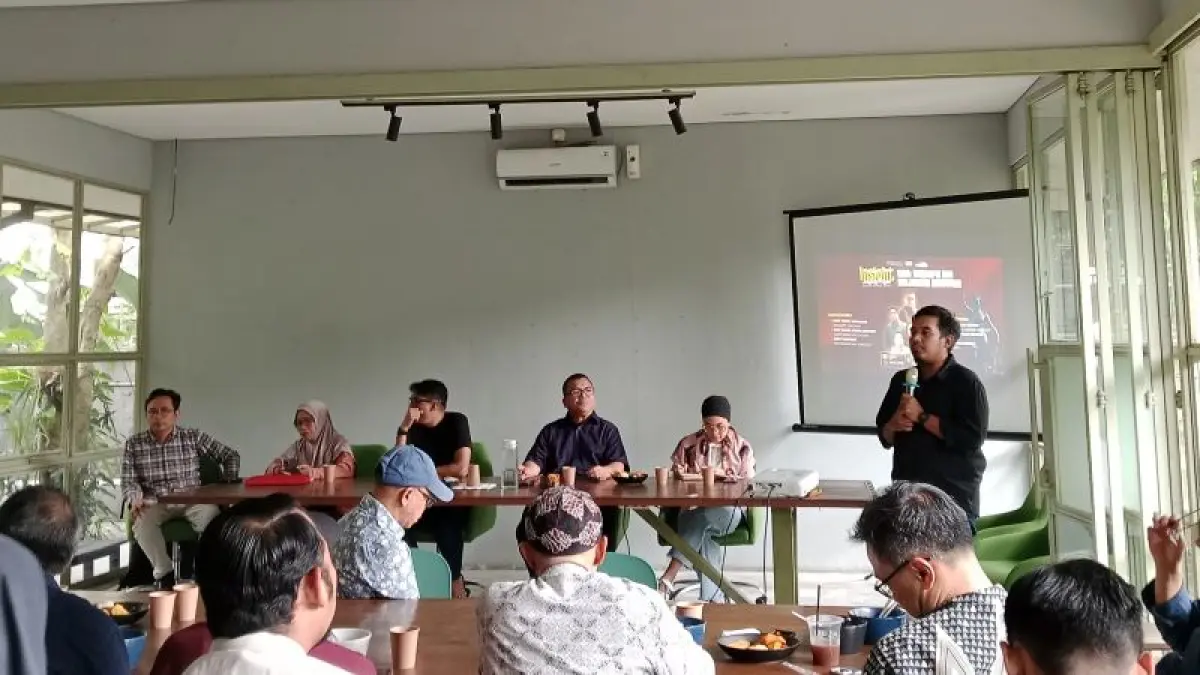 Diskusi bertajuk MBG: Dikorupsi dan Melanggar Konstitusi pada Minggu (2/8).&nbsp;(Delima Purnamasari/Radar Jogja)