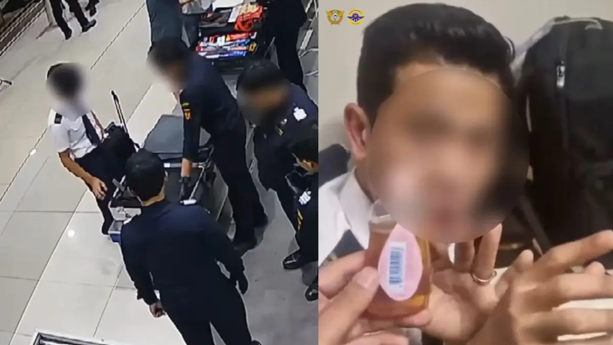 Detik-detik penyelundupan narkotika melalui Bandara Internasional Soekarno-Hatta yang berhasil digagalkan oleh petugas Bea Cukai. (Kolase/IG@bcsoetta)
